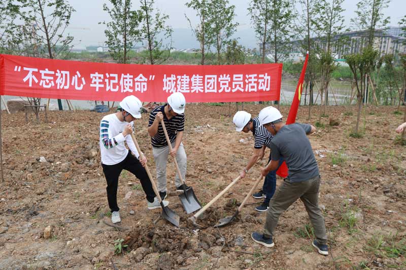 “不忘初心，牢記使命”為奧體添綠——城建集團開展主題黨日活動